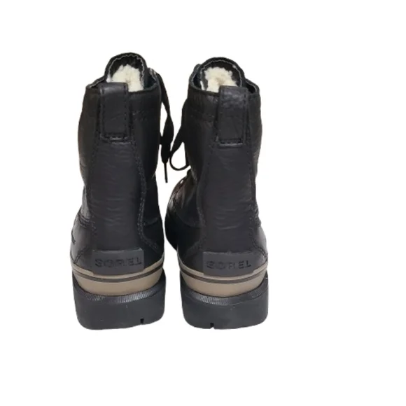 Sorel Men's Caribou Storm Boots Waterproof Black Brown Rain Snow Leather Laceup - Picture 4 of 14
